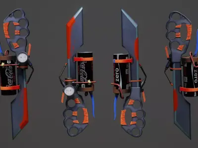 Cyber Next Generation Dagger Low-poly 3D model