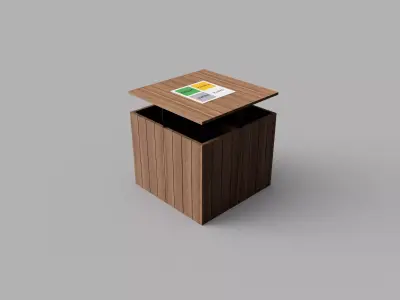 Outdoor Waste Recycling Bin Free low-poly 3D model