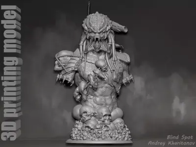 Predator bust 3D print model