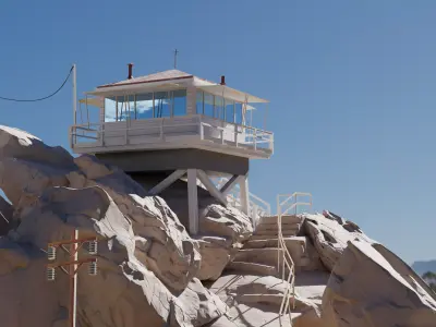 Watch Tower   MW Warzone Themed Low-poly 3D model