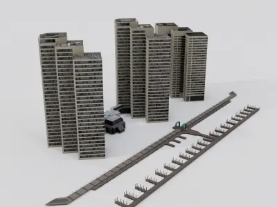 Riverfront Tower High-Rise Condos 3D model