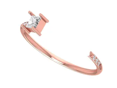 Women Light Weight Band Ring 3D print model 20