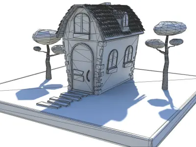 Cartoon House High Quality 3D model