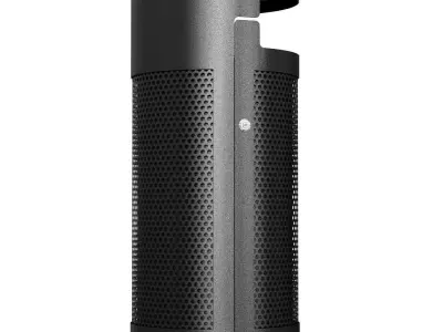 Tropitone District Round Waste Receptacle with Door and Bonnet  3D model