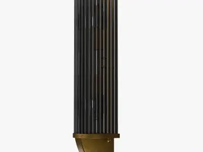 Art Deco style brass and glass wall sconce 3D model