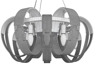 Gold Crystal Pendant Light Low-poly 3D model