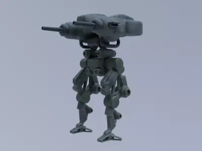 Mecha - Prototype 007 Low-poly 3D model