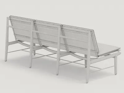 DWR Finn Three-Seater Sofa 3D model