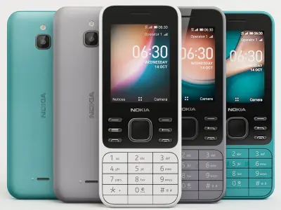nokia 6300 all colours 3D model