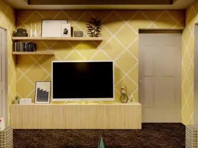 Living Room 3D model 89