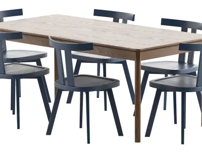 Patch Table and GRAY 23 chair 3D model