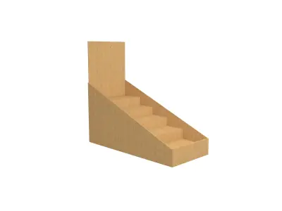 Product Display Stand Cardboard v1 001 Low-poly 3D model