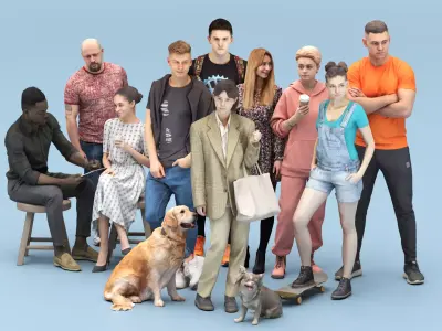 Casual people 15 3D Model Pack