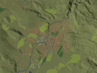 Podgorica Montenegro - city and urban 3D model