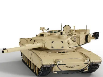  M1A2 Abrams with interior 