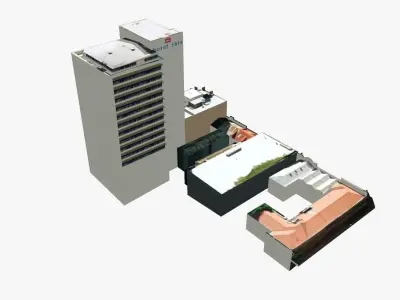 Brisbane Ibis Hotel Low-poly 3D model