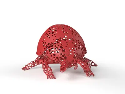 Ladybird Voronoi Low-poly 3D model