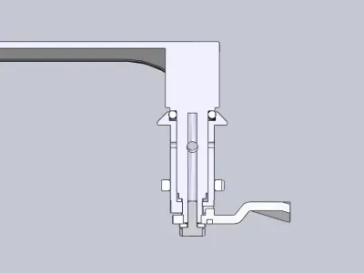 Plastic Lever Handle Free 3D model