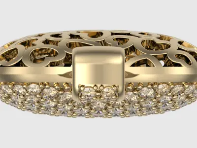 Pave Set Heart Pendant JDBCo 3D print model