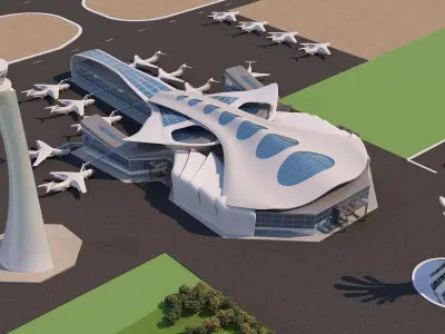 0026 - Architecture Airport - 2021 - 08 3D model