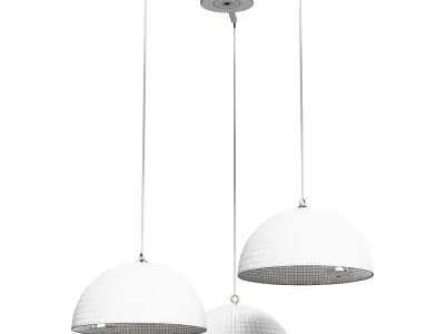 Ball 2 black ceiling hanging lamp led chandelier 3D model