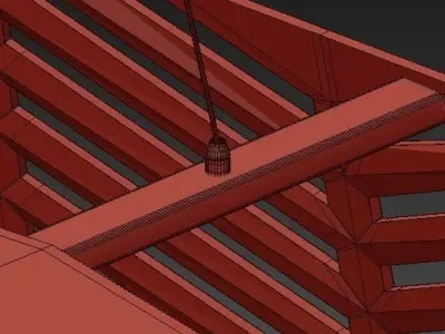 SPIKE herringbone pendant light 3D model