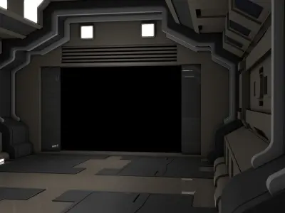 Sci Fi Corridor  3D model 36