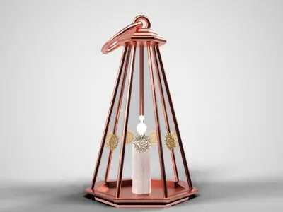 Heptagon Lantern Low-poly 3D model