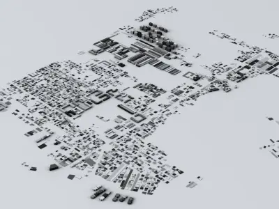 Algiers Streets and Buildings 3D model