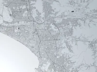 Lima Road Network and Streets 3D model