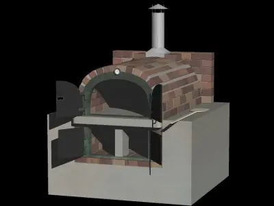 Homemade pizza-kiln 3D model