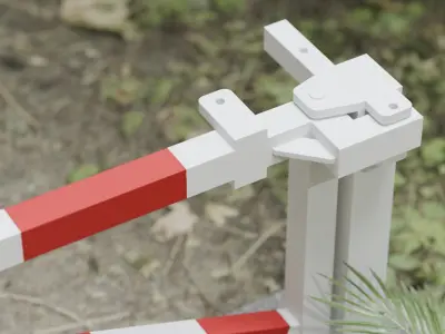 Traffic Barrier Low-poly 3D model