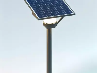 Realistic Solar Garden Light 3D Model Low-poly 3D model