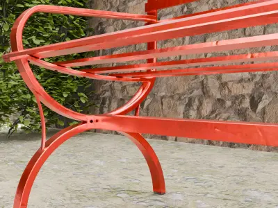 bench 3D model 7