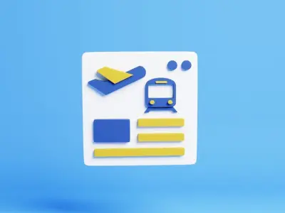 Asset For Travel App includes lighting setup 3D model