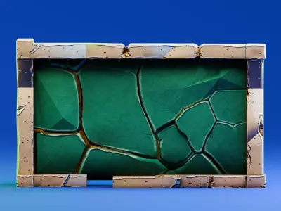 Interactive Object - Breakable Wall Low-poly 3D model