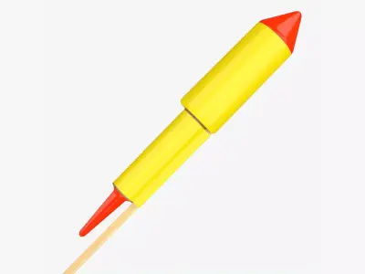 Rocket fireworks 01 3D model