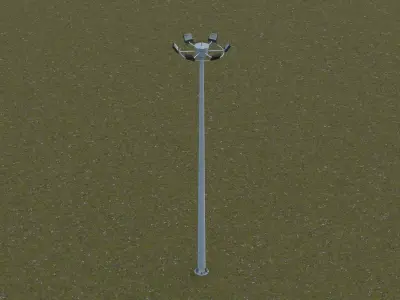 High mast light Free low-poly 3D model