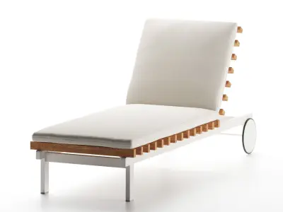 Perch Outdoor Sun Lounger 3D model