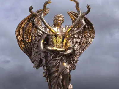 Kings Crown Arch Angel 3 versions  3D model