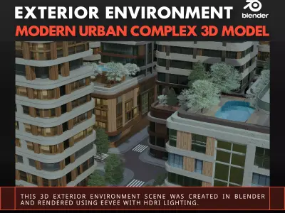Modern Urban Complex 3D model