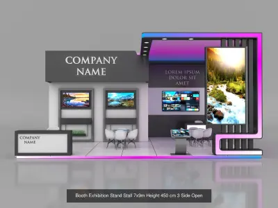 10 Exhibition Stand Stall Booth 3D model 3D Model Collection 3D Model Pack