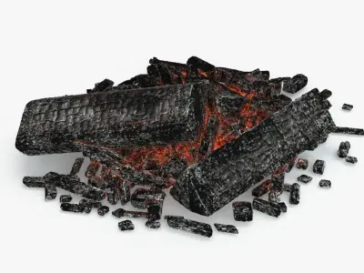 Campfire Low-poly 3D model