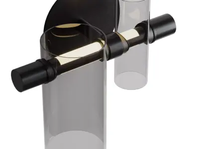 Oluce Dancing Glass Wall Lamp  Low-poly 3D model