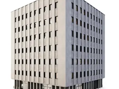 Tenement Building Low-poly 3D model