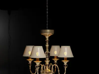 Cassic chandelier Free low-poly 3D model