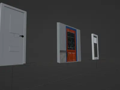 doors Low-poly 3D model purchase