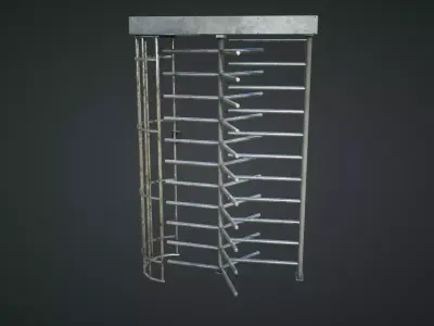 Security Turnstile Low-poly 3D model