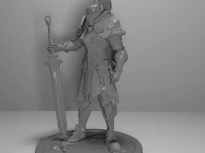 Knight Miniature  3D Printable Model 3D print model