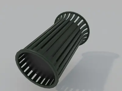 Low Poly PBR Trash Can Low-poly 3D model